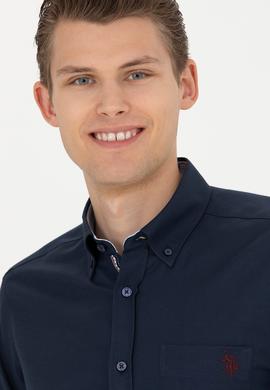 Erkek Lacivert Uzun Kollu Gömlek - 50279439026