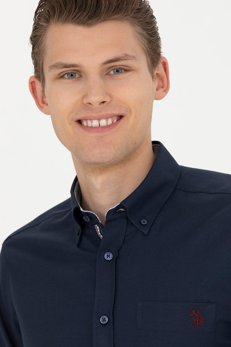 Erkek Lacivert Uzun Kollu Gömlek - 50279439026