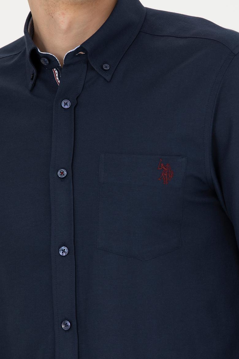 Erkek Lacivert Uzun Kollu Gömlek - 50279439026