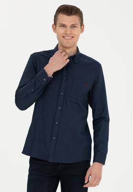 Erkek Lacivert Uzun Kollu Gömlek - 50279439026