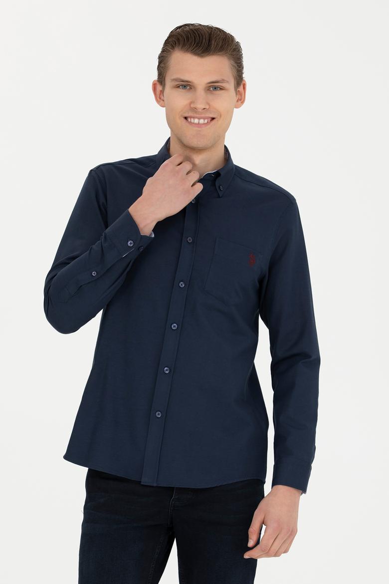 Erkek Lacivert Uzun Kollu Gömlek - 50279439026