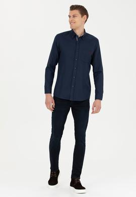 Erkek Lacivert Uzun Kollu Gömlek - 50279439026
