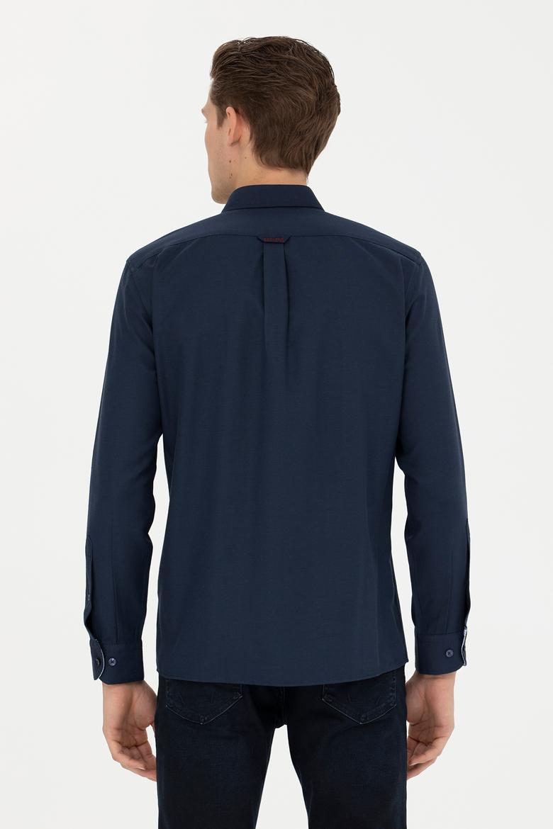 Erkek Lacivert Uzun Kollu Gömlek - 50279439026
