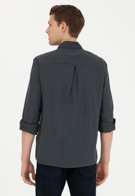 Erkek Antrasit Uzun Kollu Gömlek - 50279525008