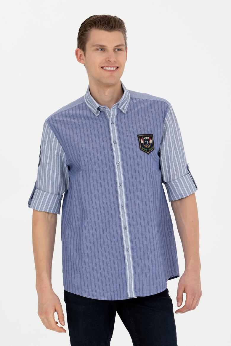 Erkek Lacivert Uzun Kollu Gömlek