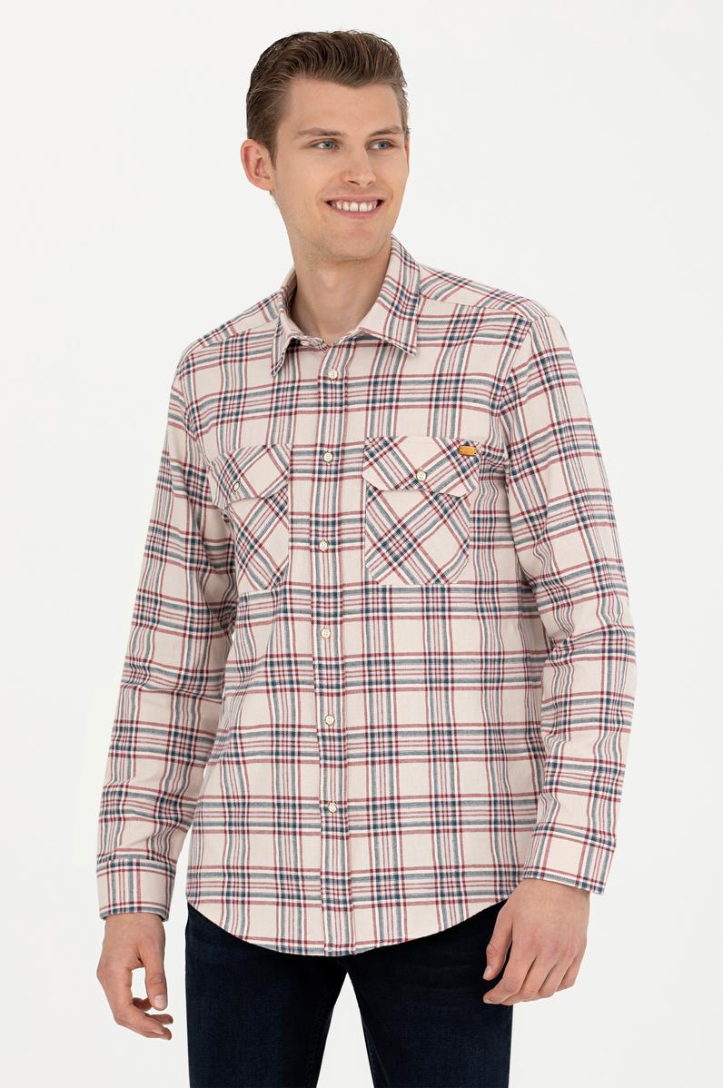 Erkek Taş Uzun Kollu Gömlek