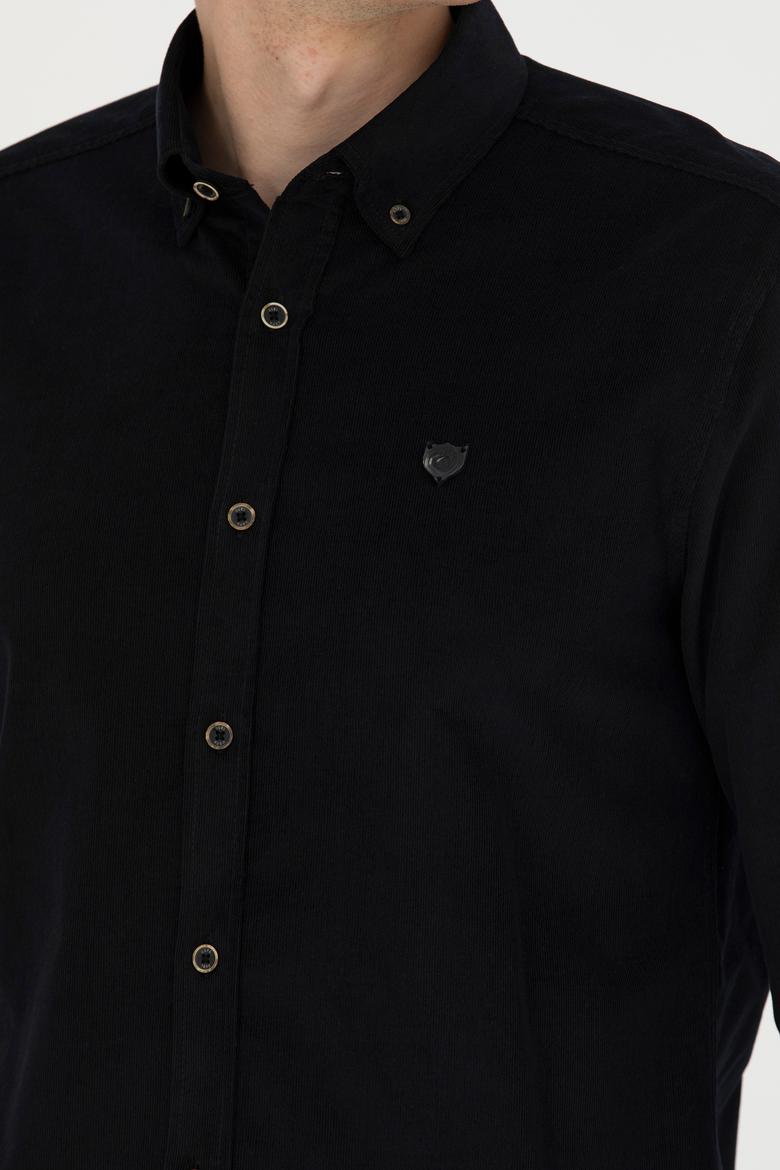 Erkek Siyah Uzun Kollu Gömlek - 50272683024