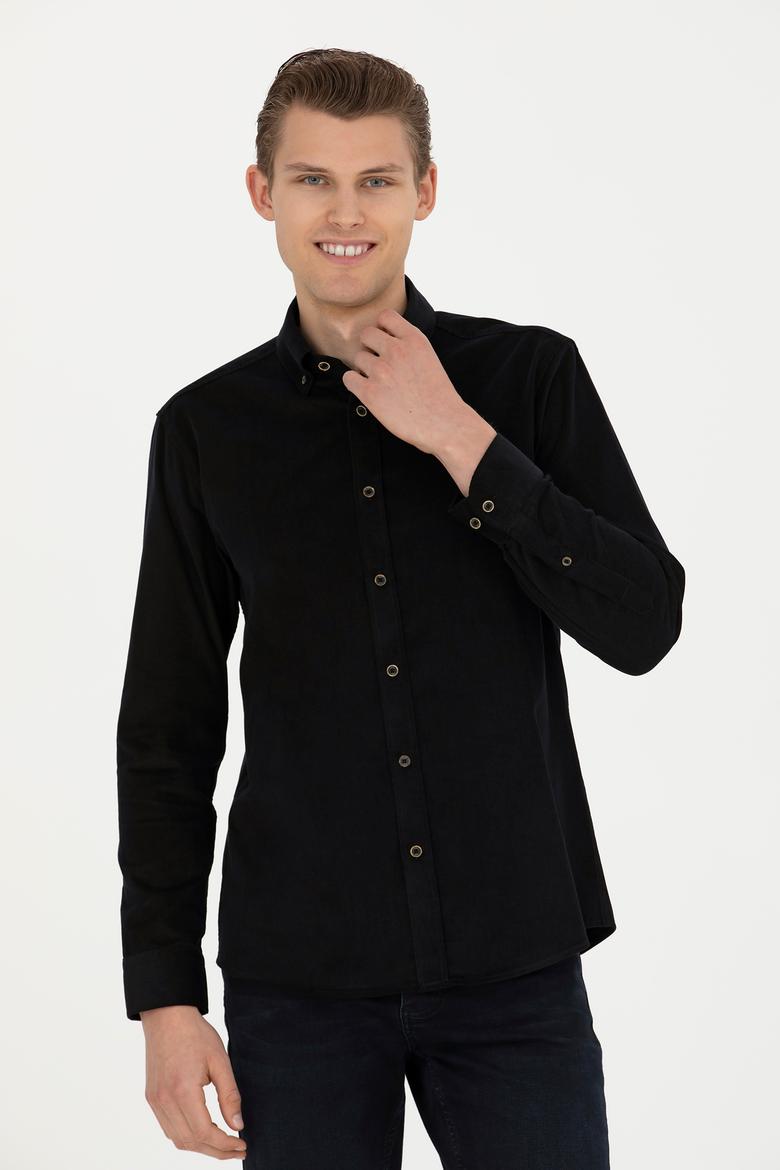 Erkek Siyah Uzun Kollu Gömlek - 50272683024