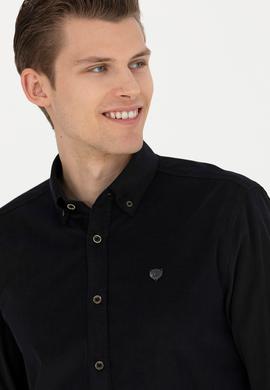 Erkek Siyah Uzun Kollu Gömlek - 50272683024