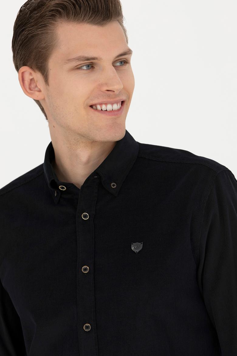 Erkek Siyah Uzun Kollu Gömlek - 50272683024