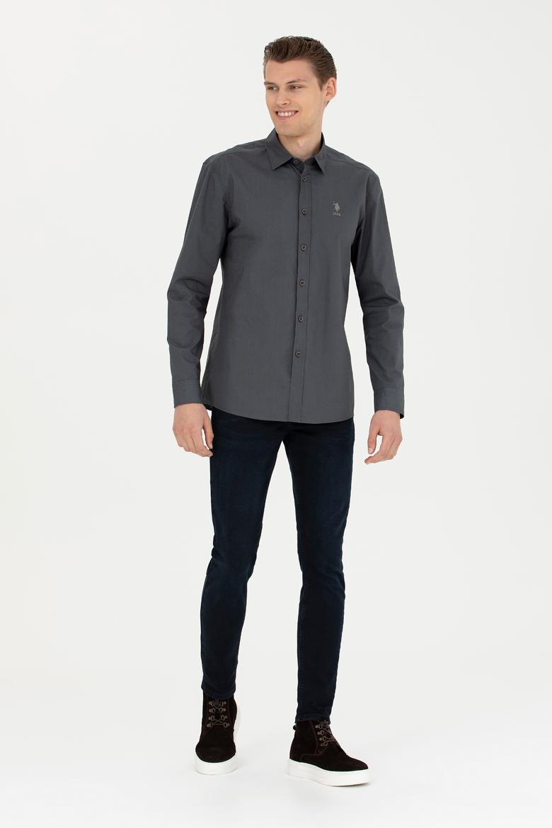 Erkek Antrasit Uzun Kollu Gömlek - 50272709007
