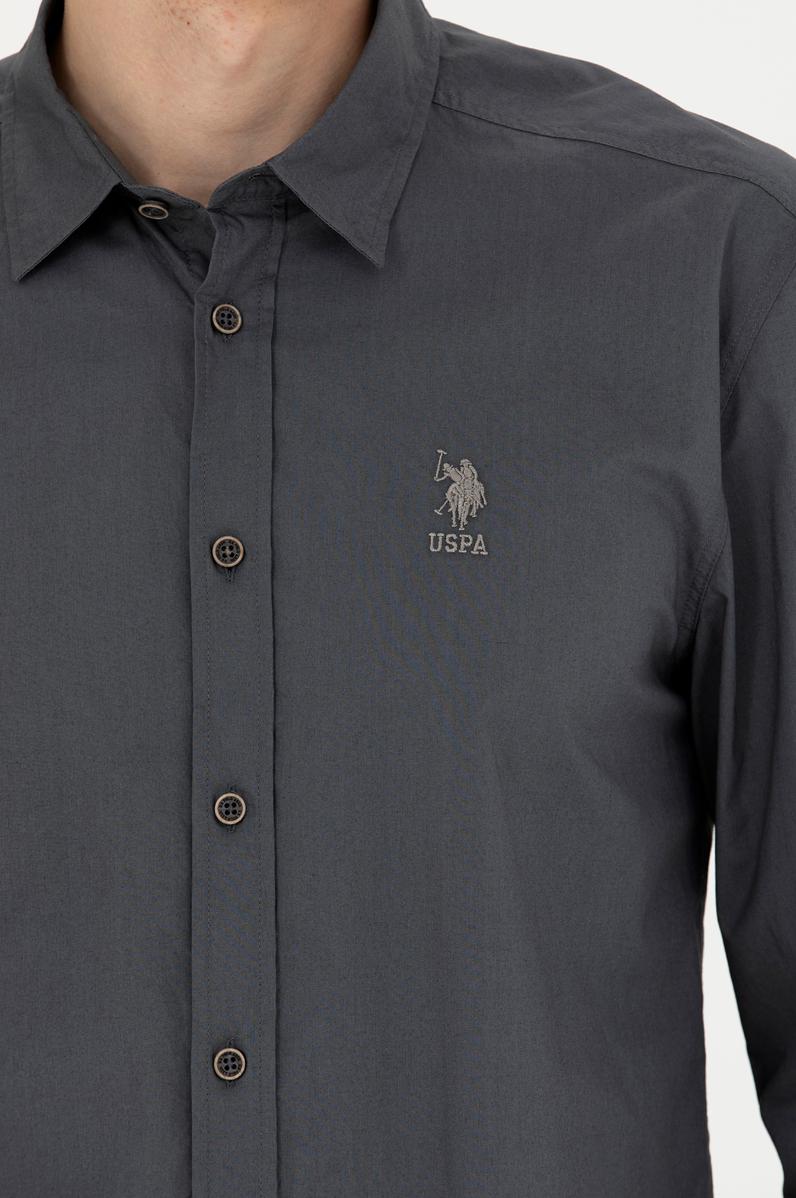 Erkek Antrasit Uzun Kollu Gömlek