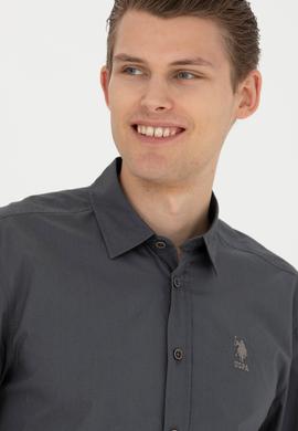 Erkek Antrasit Uzun Kollu Gömlek - 50272709007