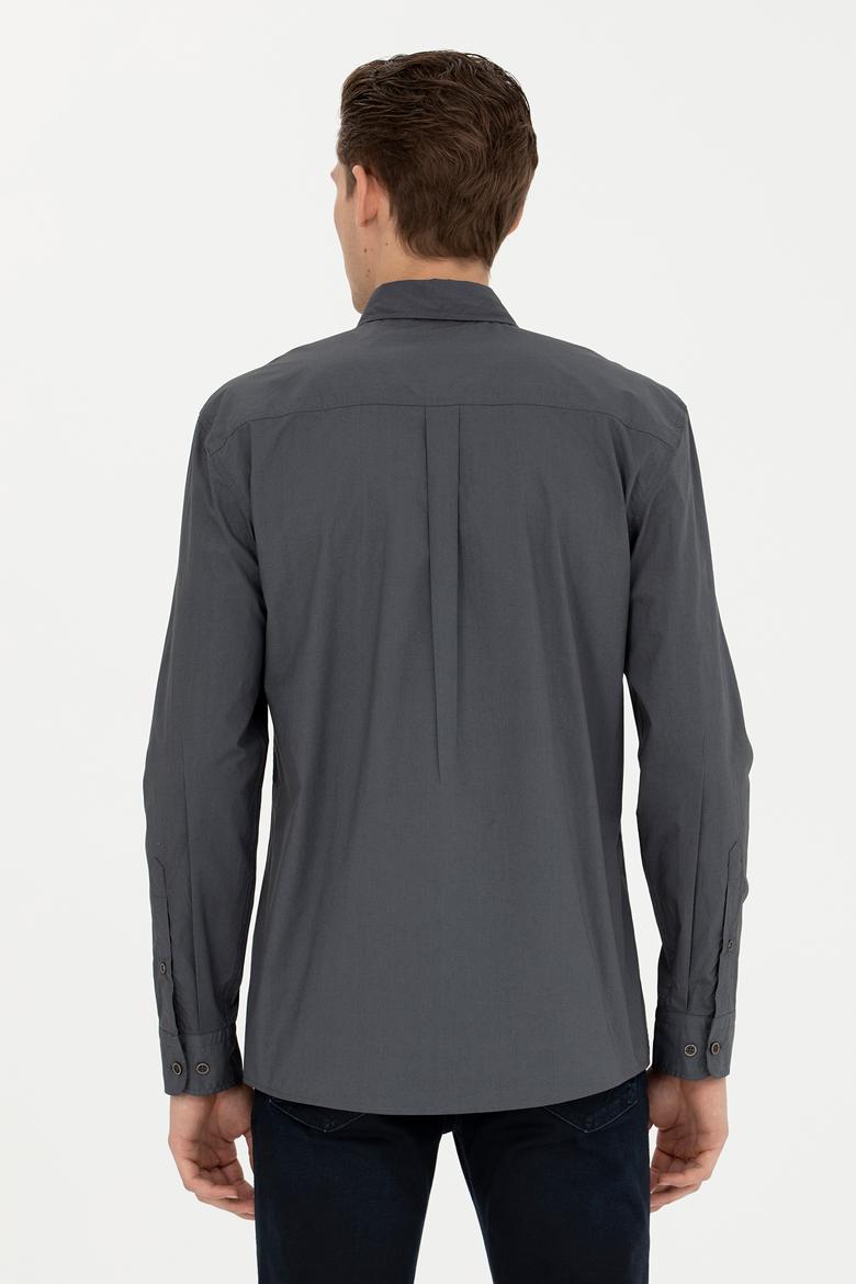 Erkek Antrasit Uzun Kollu Gömlek - 50272709007