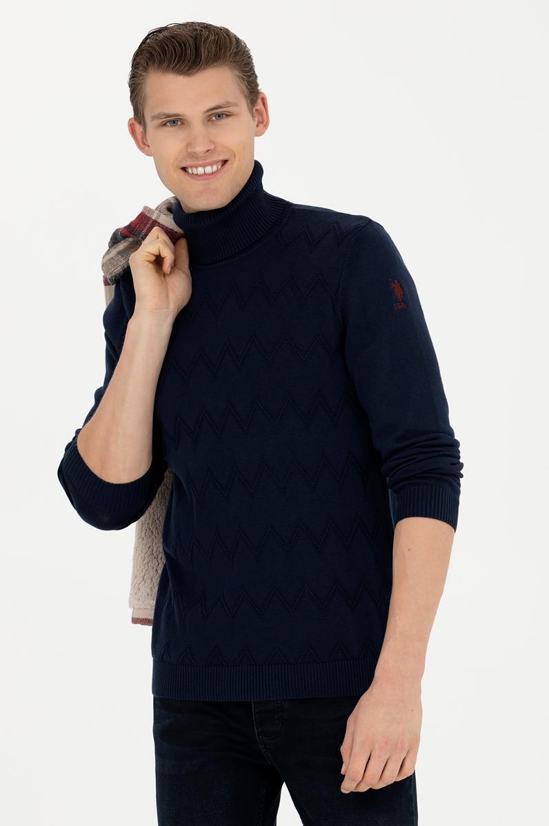 Erkek Lacivert Kazak