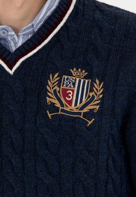 Erkek Lacivert V Yaka Kazak - 50271043017