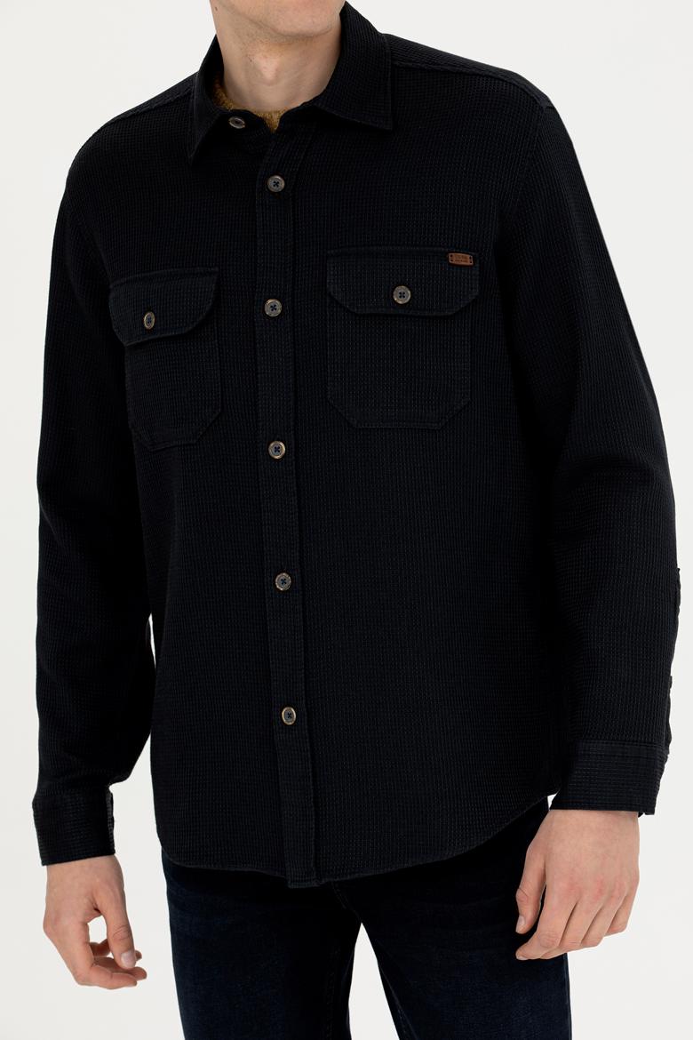 Erkek Antrasit Uzun Kollu Gömlek - 50272648008