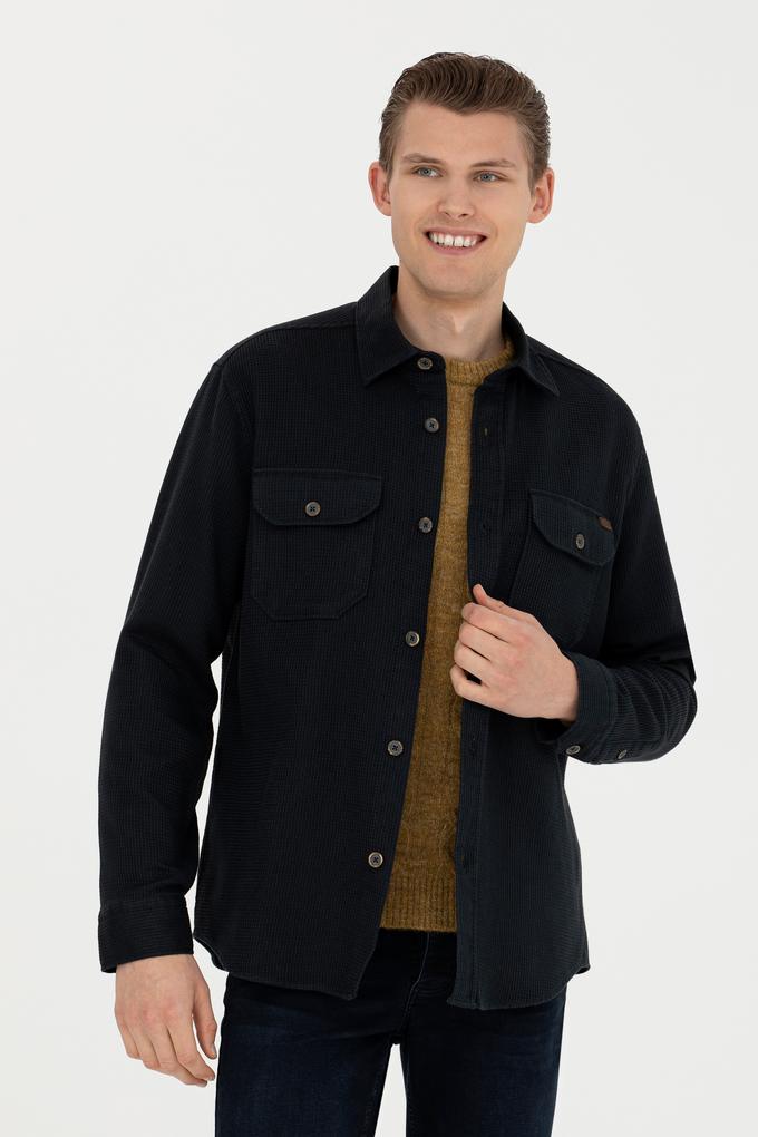 Erkek Antrasit Uzun Kollu Gömlek