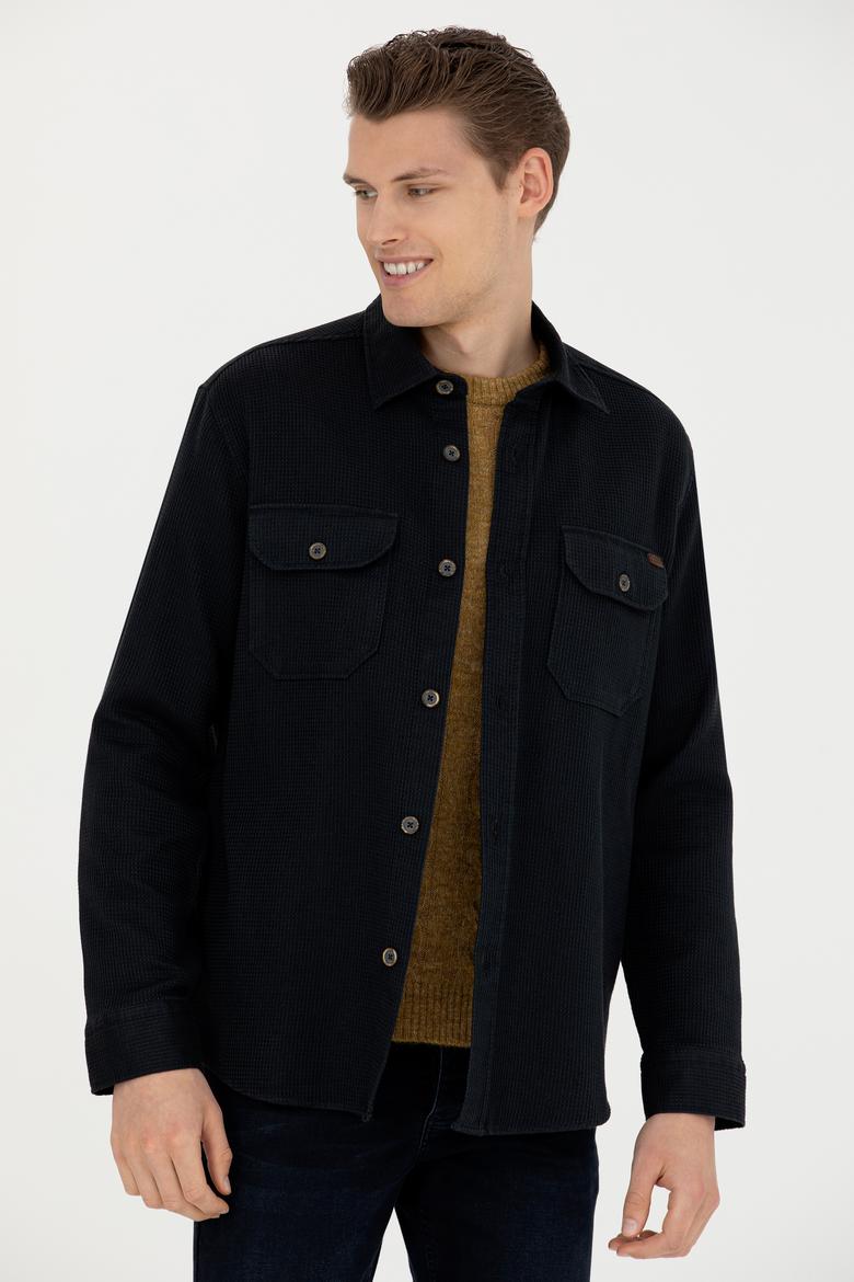 Erkek Antrasit Uzun Kollu Gömlek - 50272648008