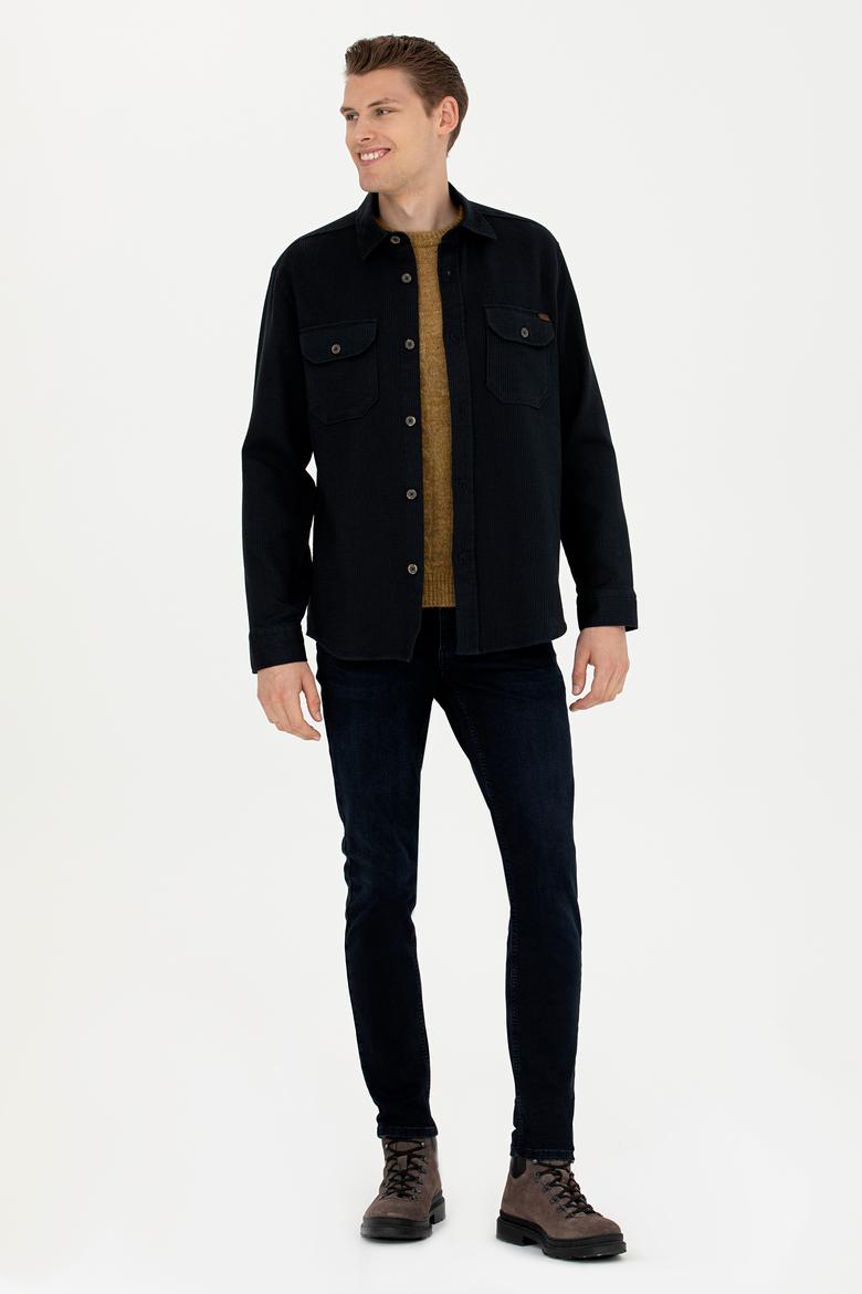 Erkek Antrasit Uzun Kollu Gömlek - 50272648008