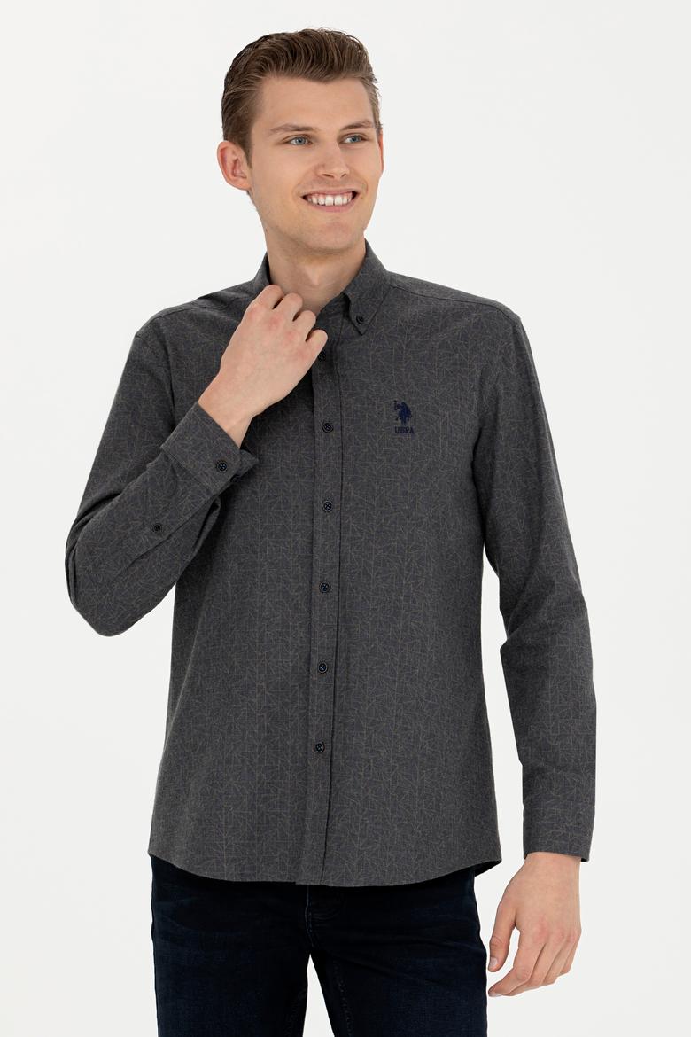 Erkek Lacivert Uzun Kollu Gömlek