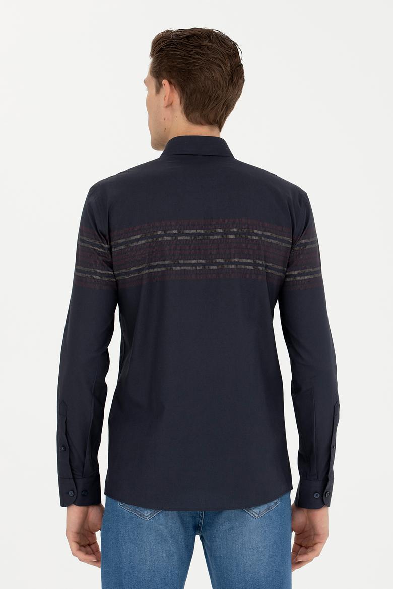 Erkek Lacivert Uzun Kollu Gömlek - 50272945006