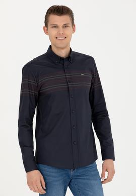 Erkek Lacivert Uzun Kollu Gömlek - 50272945006