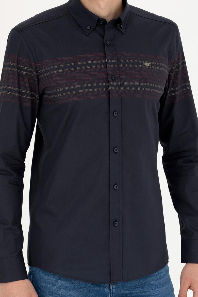 Erkek Lacivert Uzun Kollu Gömlek - 50272945006