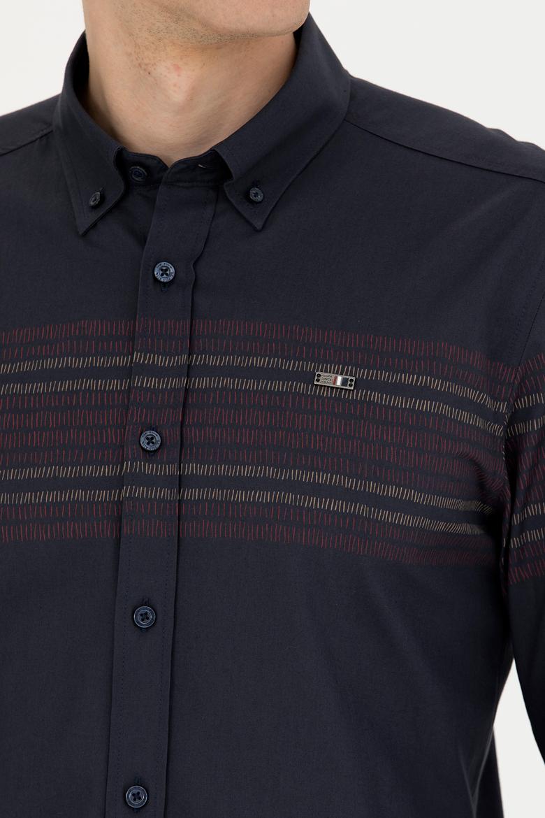 Erkek Lacivert Uzun Kollu Gömlek - 50272945006