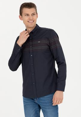 Erkek Lacivert Uzun Kollu Gömlek - 50272945006