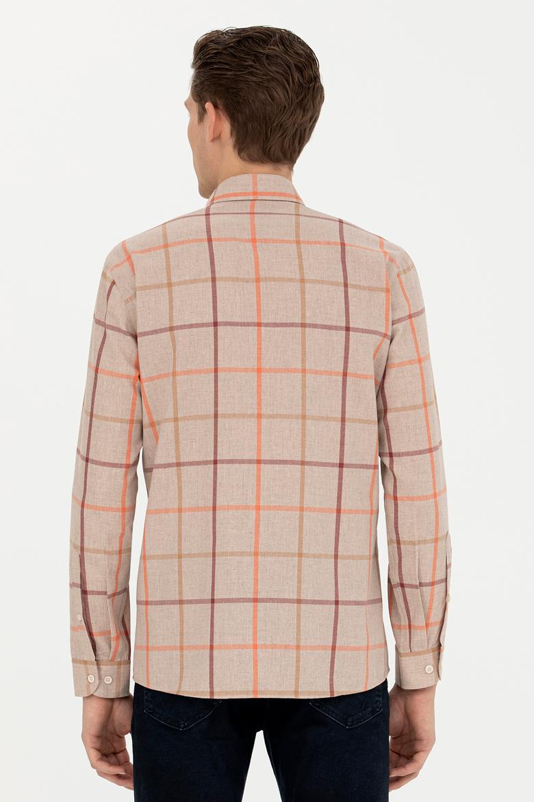 Erkek Kareli Taş Gömlek - 50276311018