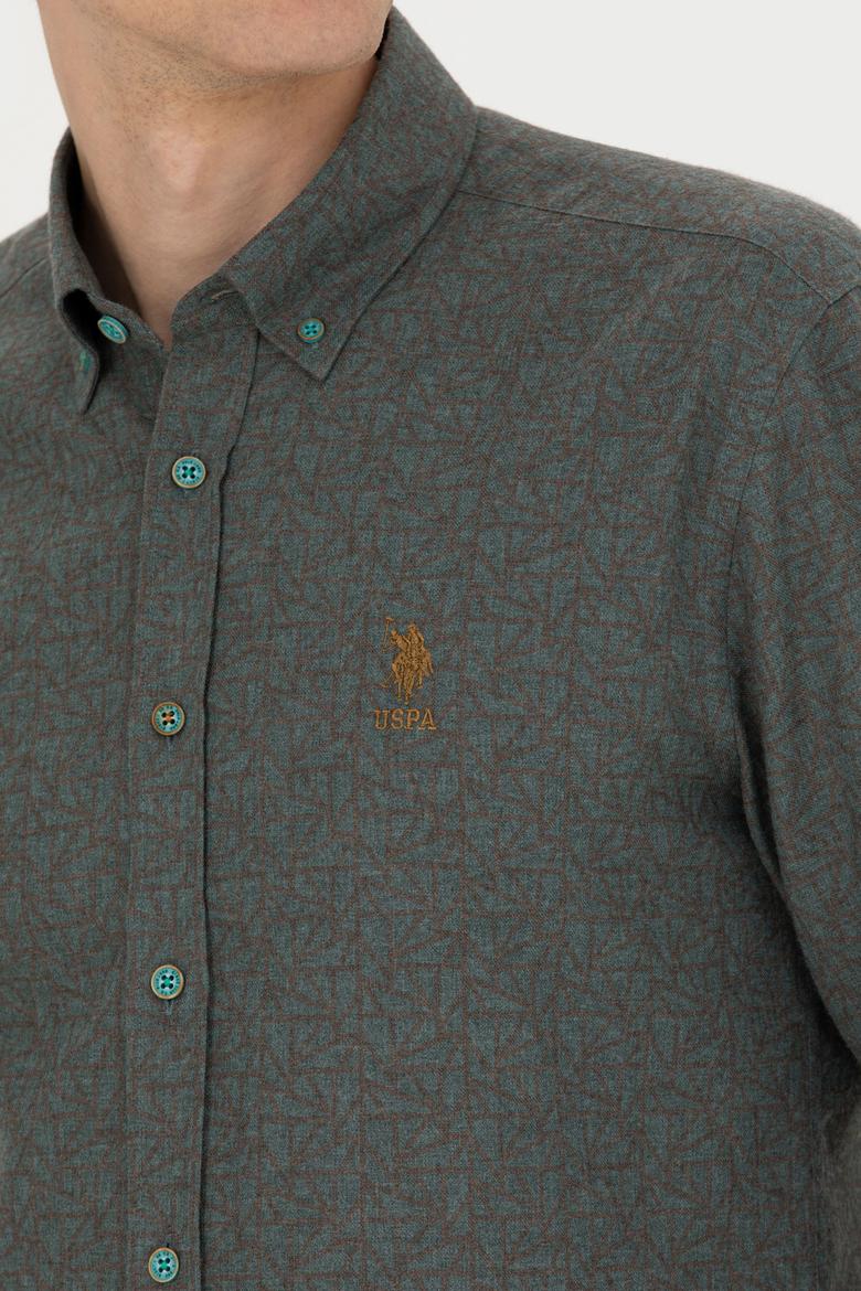 Erkek Mint Uzun Kollu Gömlek - 50272660012