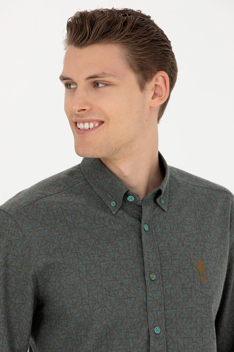 Erkek Mint Uzun Kollu Gömlek - 50272660012