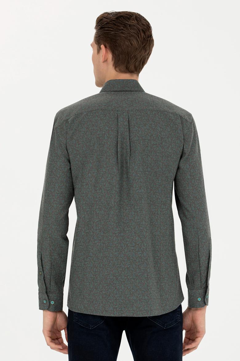 Erkek Mint Uzun Kollu Gömlek - 50272660012