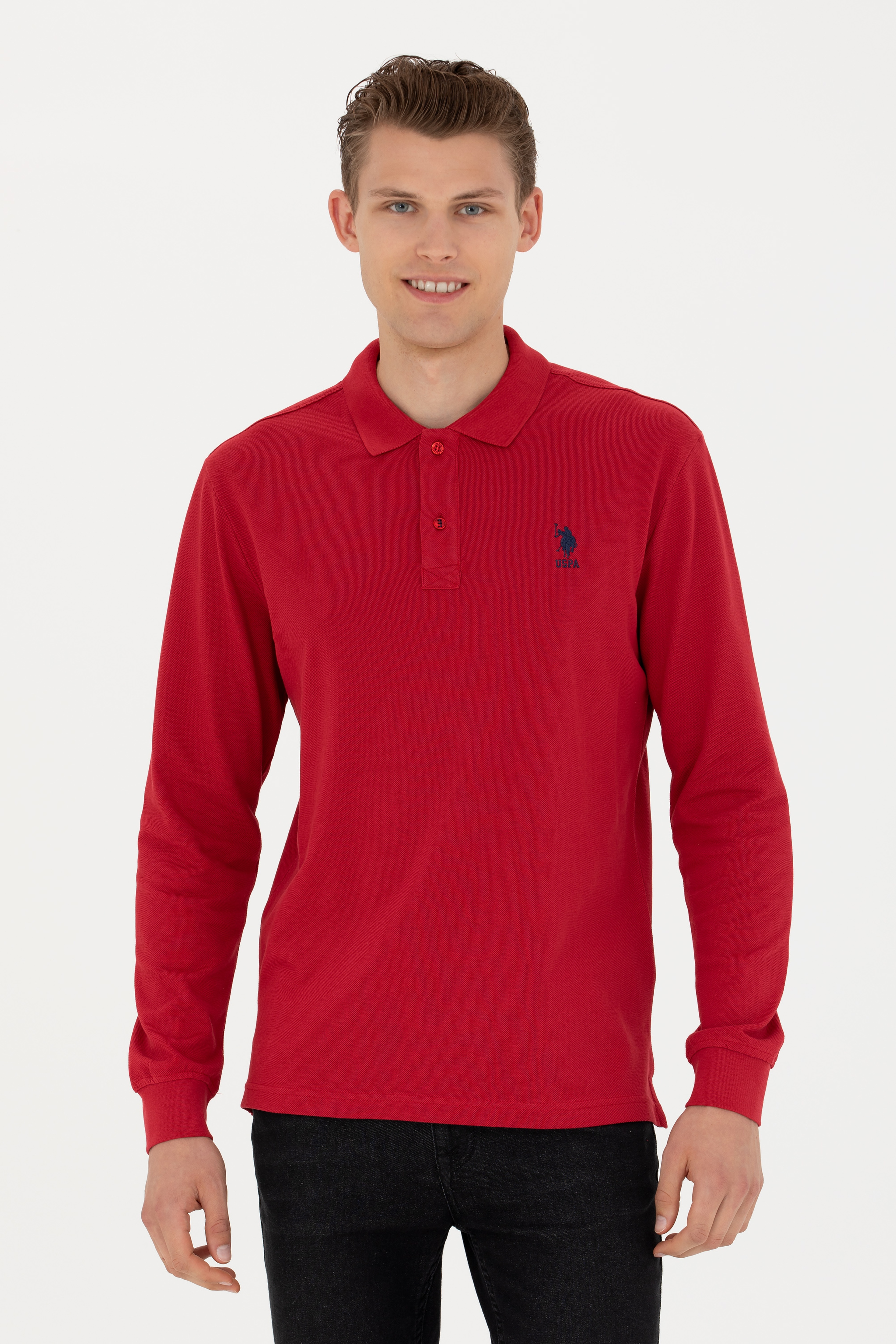 Erkek Kırmızı Basic Sweatshirt - Image 1