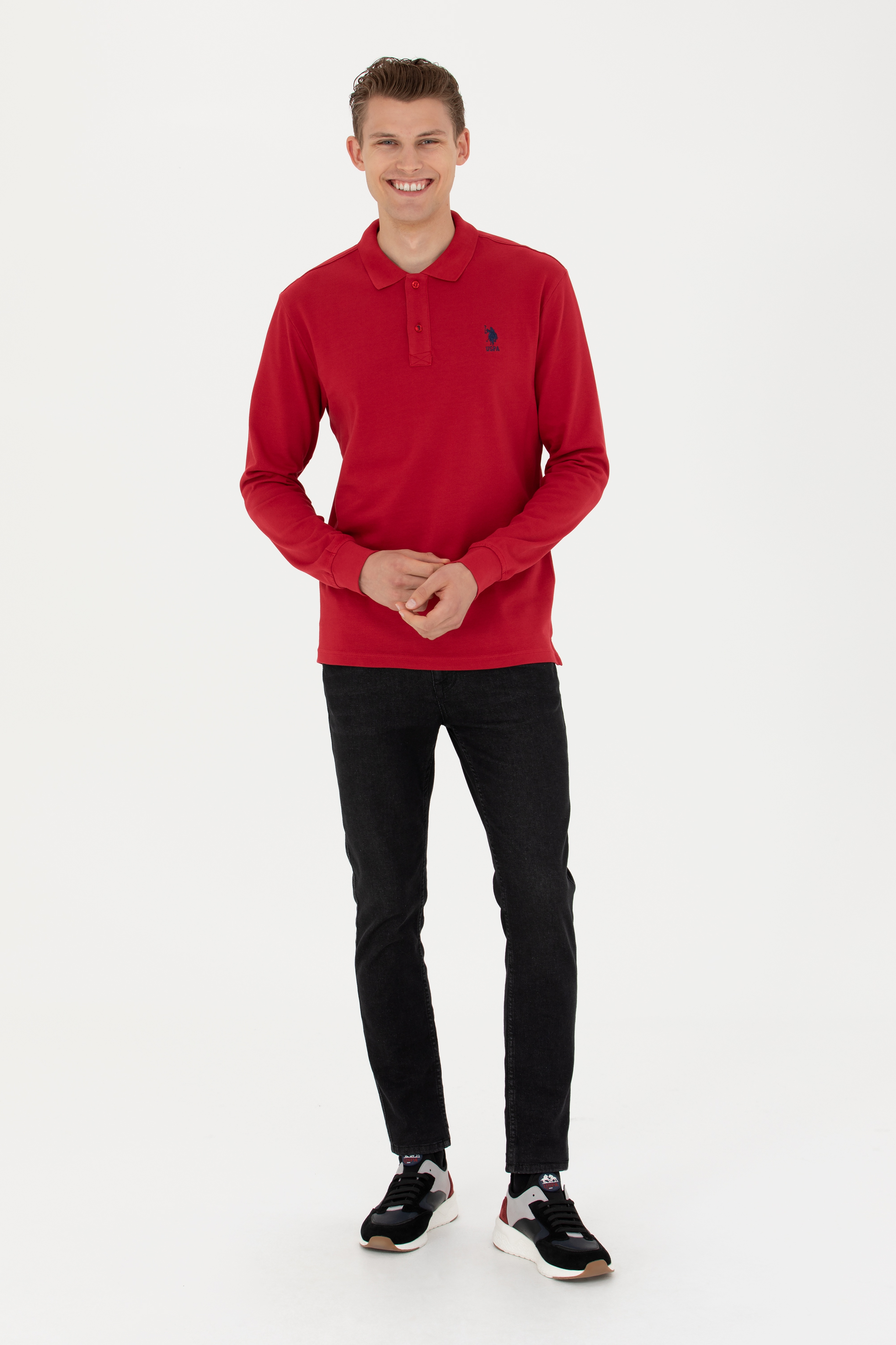 Erkek Kırmızı Basic Sweatshirt