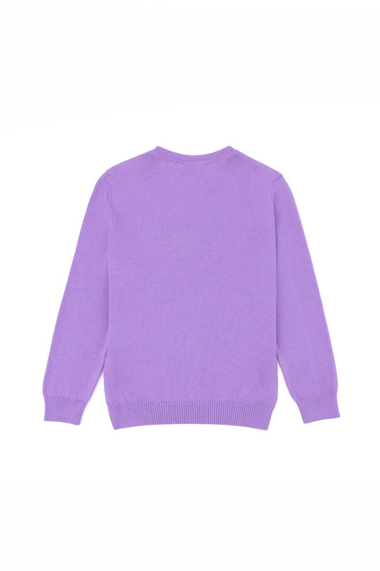 Kız Çocuk Lila Basic Kazak - 50255649009