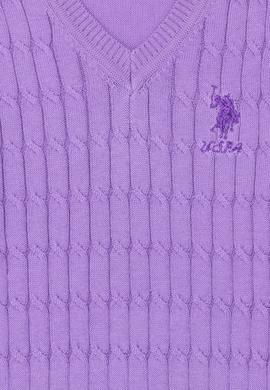 Kız Çocuk Lila Basic Kazak - 50255649009