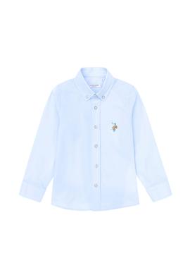 Erkek Çocuk Açık Mavi Uzun Kollu Basic Gömlek - 50271303020