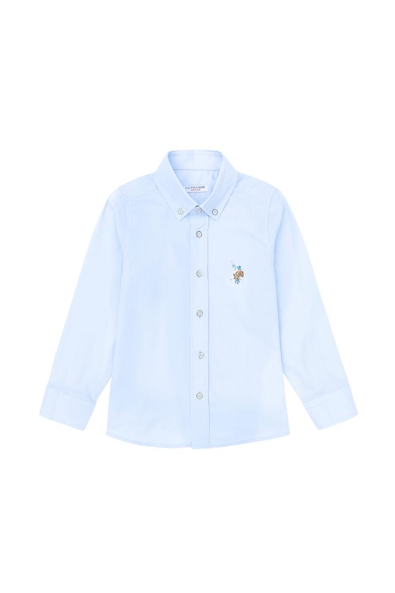 Erkek Çocuk Açık Mavi Uzun Kollu Basic Gömlek - 50271303020