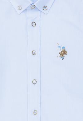 Erkek Çocuk Açık Mavi Uzun Kollu Basic Gömlek - 50271303020