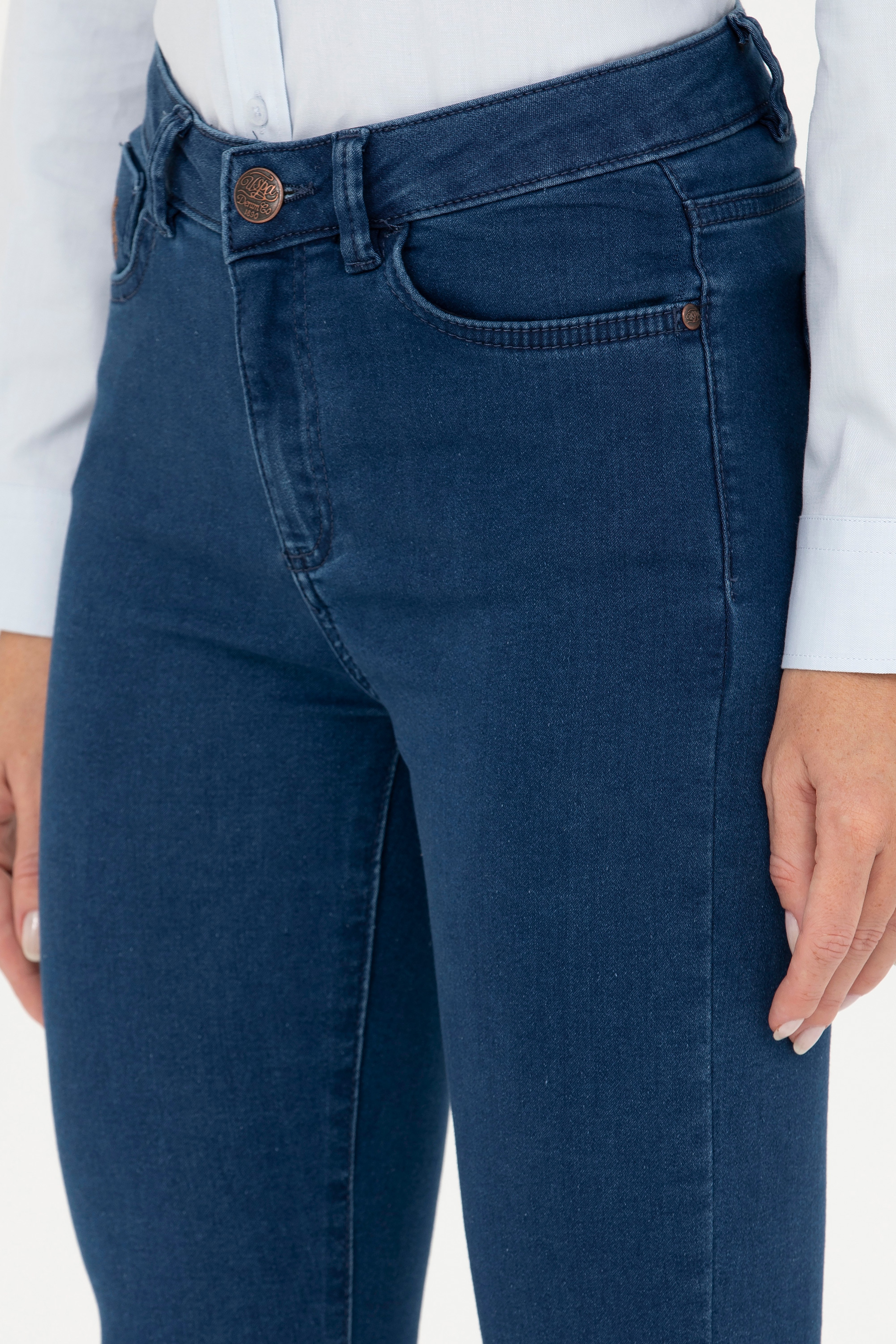 Kadın Koyu Mavi Jean Pantolon - Image 6