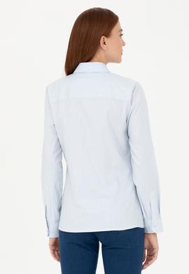 Kadın Açık Mavi Uzun Kollu Basic Gömlek - 50271268012