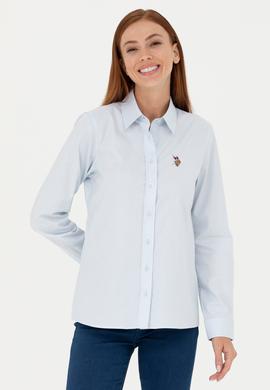 Kadın Açık Mavi Uzun Kollu Basic Gömlek - 50271268012