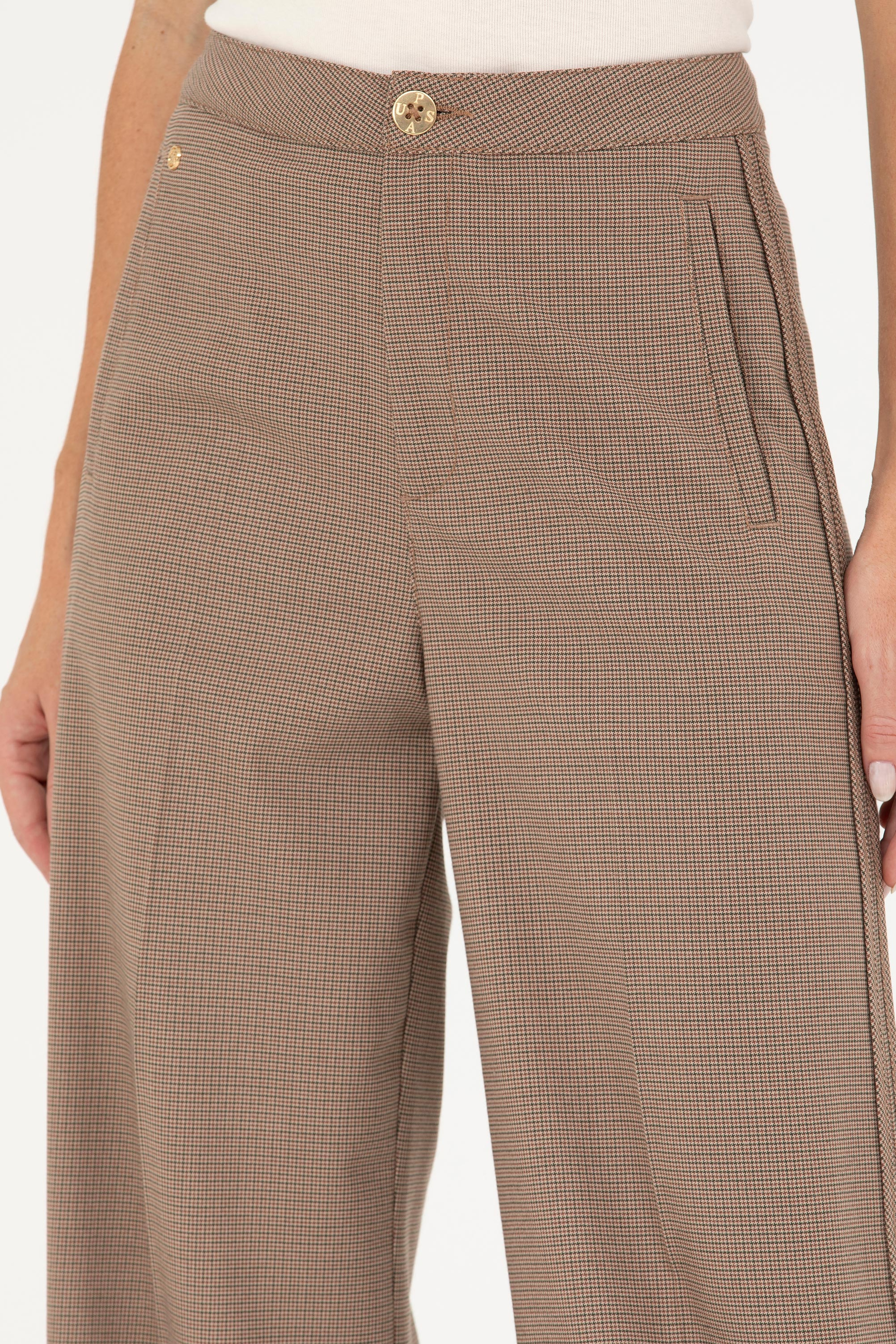 Kadın Açık Haki Kanvas Pantolon - Image 6