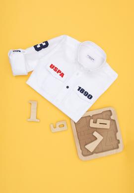 Erkek Çocuk Beyaz Uzun Kollu Gömlek - 50272484003