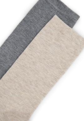 Kadın Gri Melanj Çorap - 50274183004