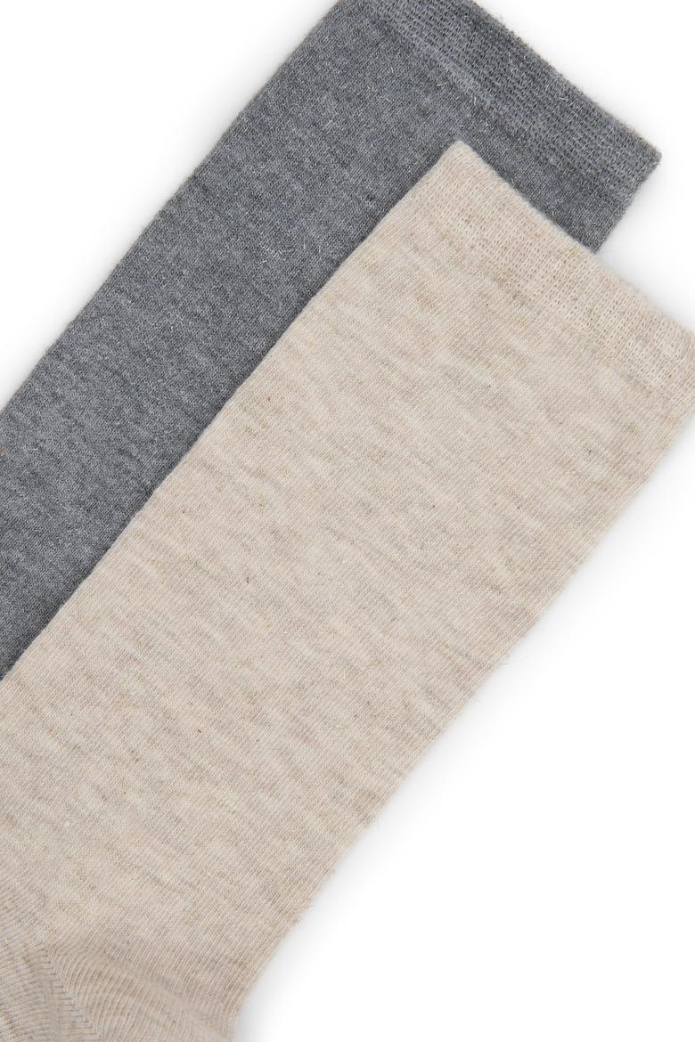 Kadın Gri Melanj Çorap - 50274183004