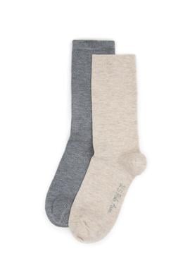Kadın Gri Melanj Çorap - 50274183004