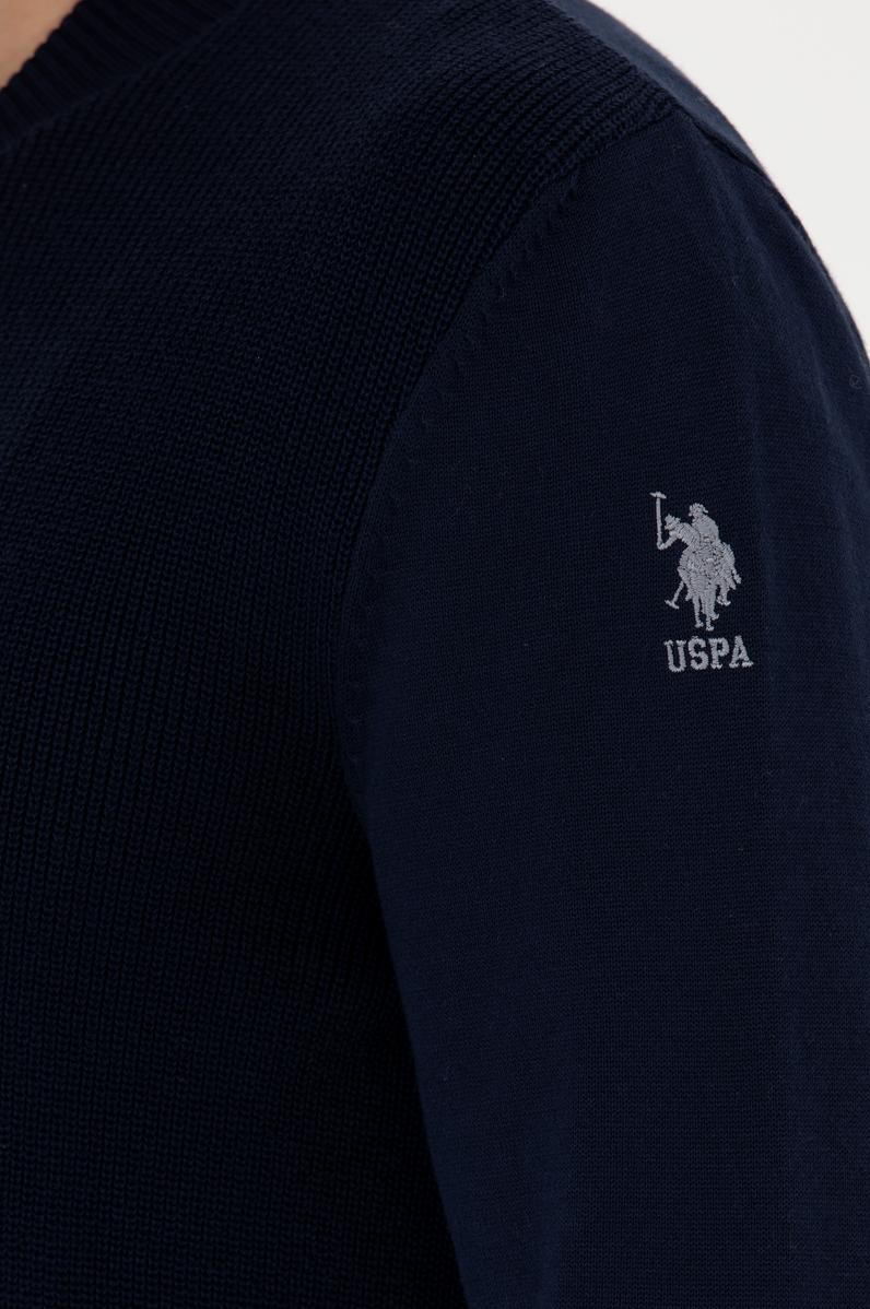 Erkek Lacivert Basic Triko Hırka